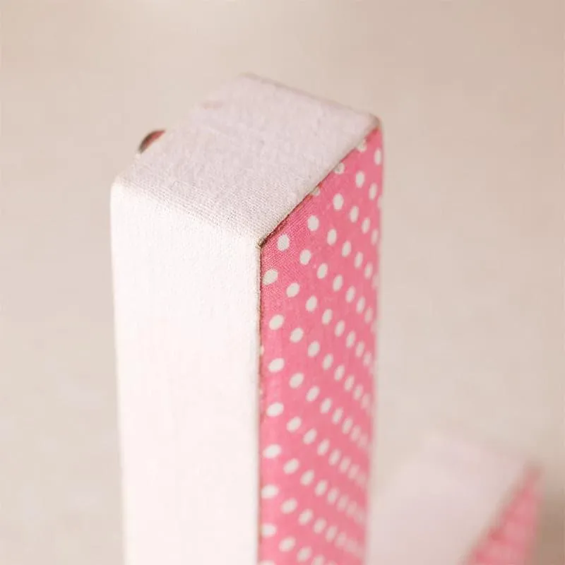 Alphabet L Polka MDF & Fabric Wall Accent media 5