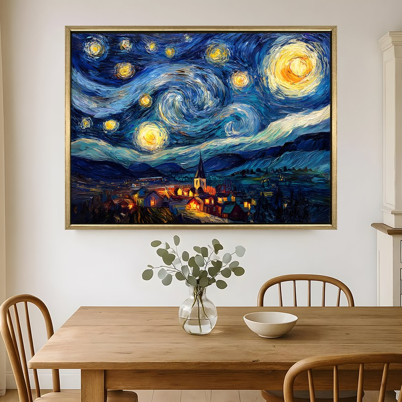 Nocturne Dreams Canvas Wall Painting With Frame