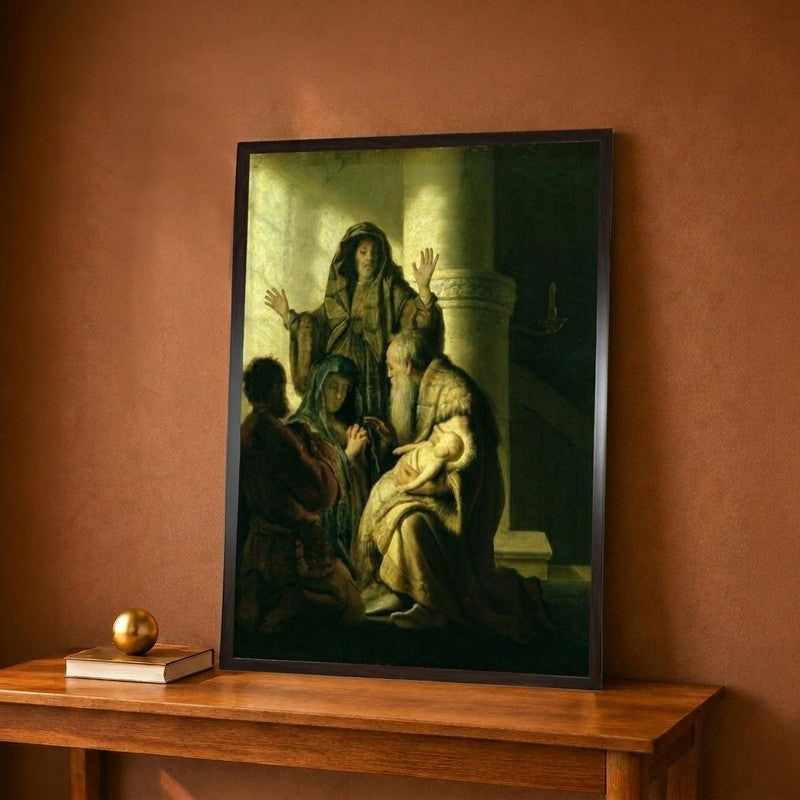 Simeon And Hannah In The Temple Circa 1627 Canvas Wall Painting - 9 x 12 Inches