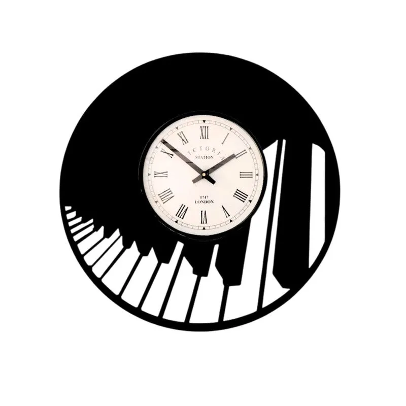 Vibe Steel Analog Wall Clock - Black media 4