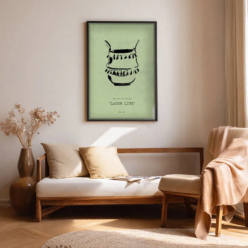 Vessel of Life Canvas Wall Painting With Black Frame media 1