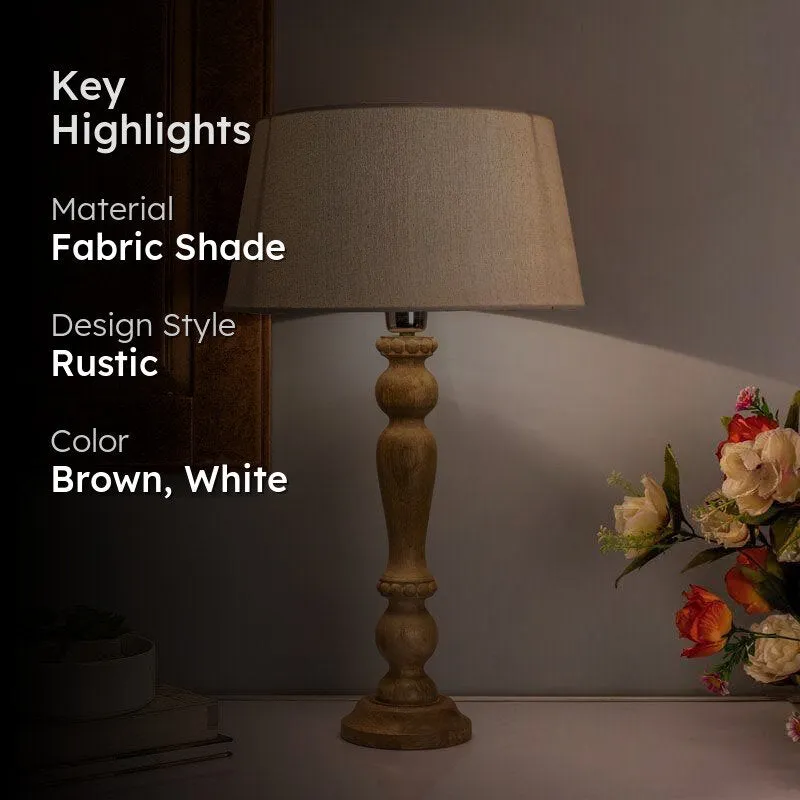 Serenity Shine Fabric Table Lamp - White media 2