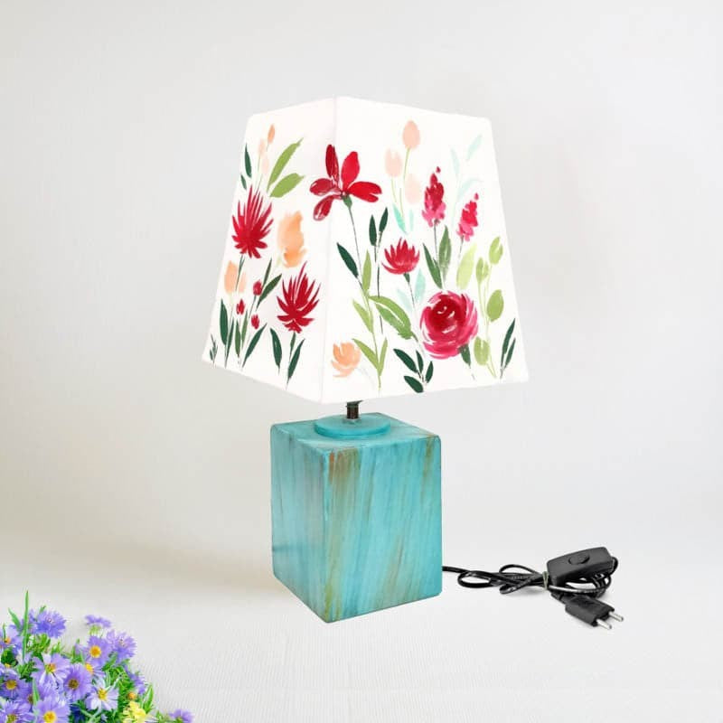 Bloom Meso Handpainted Fabric Table Lamp - Multicolor media 4