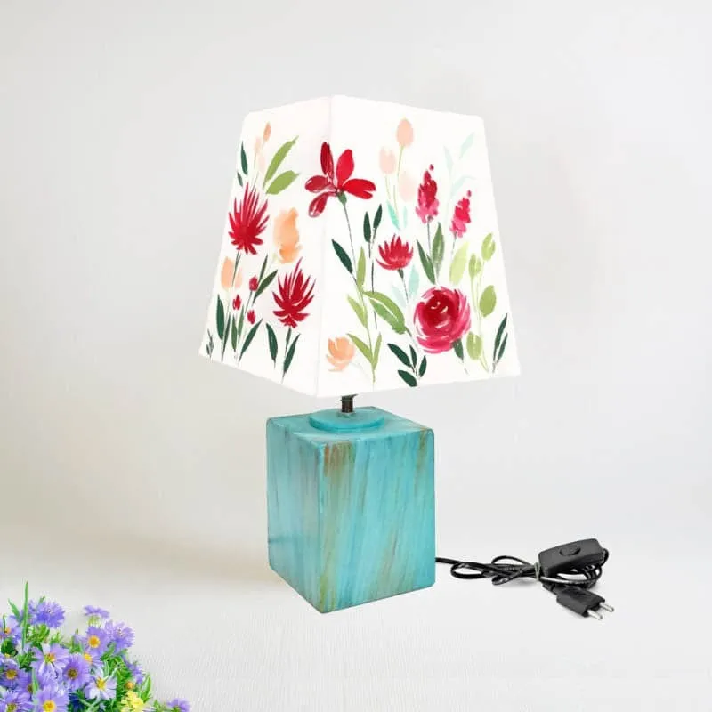Bloom Meso Handpainted Fabric Table Lamp - Multicolor media 4