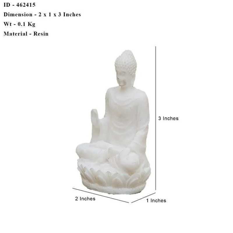 Pure White Buddha Statue media 6