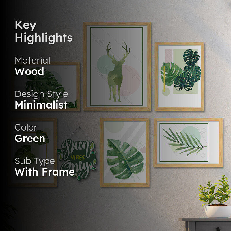 Green Vibes Wall Art - Set Of Seven media 2