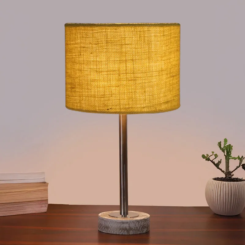 Sienna I Rodin Wooden Table Lamp - Yellow,Silver,White media 2