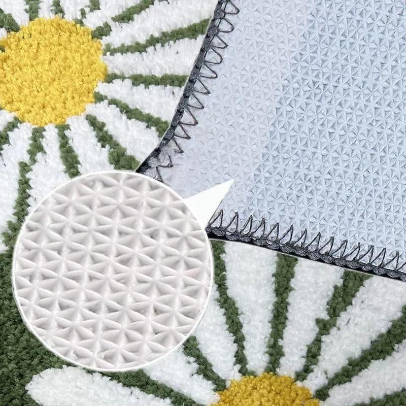 Daisy Dawn Micro Fiber Runner Rug - Green media 6