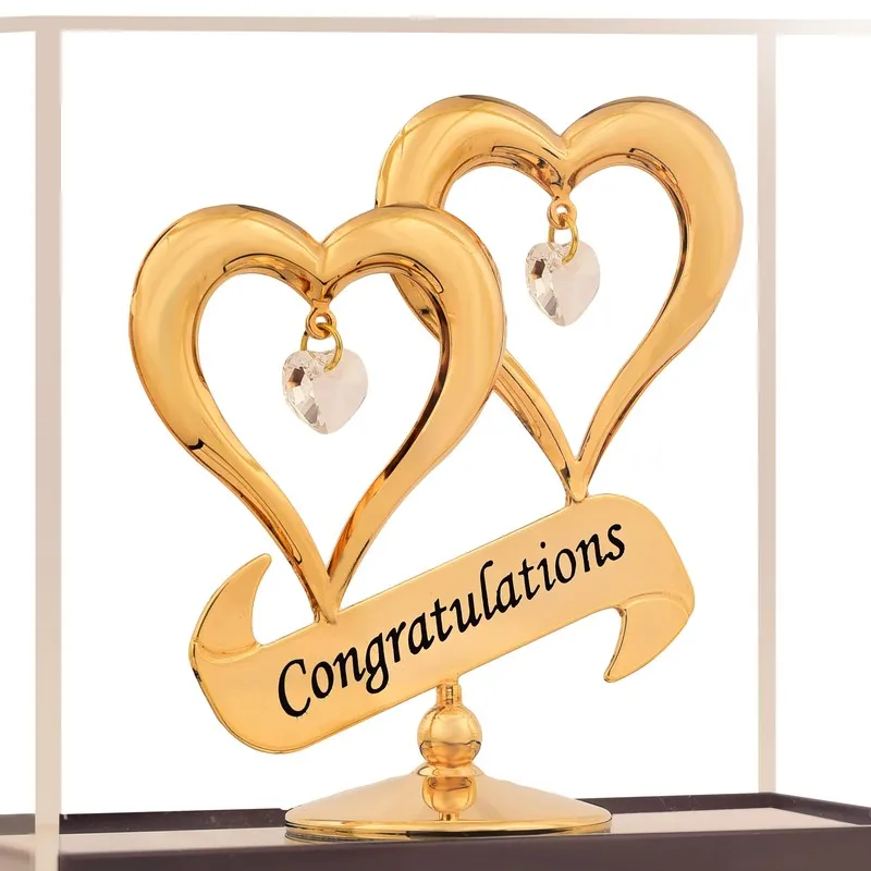 Together Forever Celebration 24K Gold Plated Mild Steel Showpiece media 5