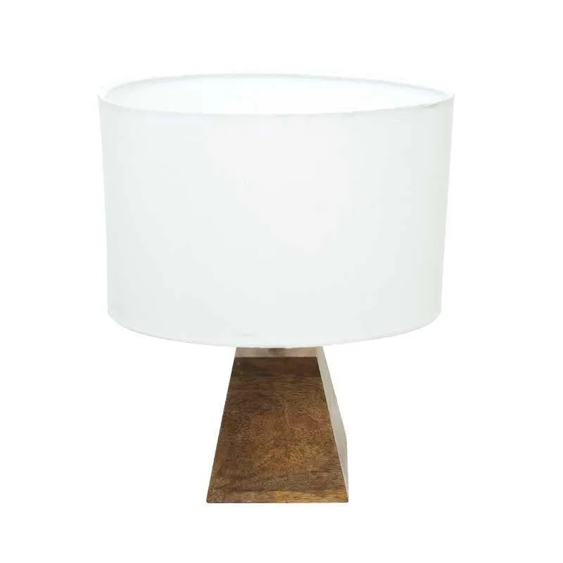 Flameless Flair Glass Table Lamp - White,Brown media 5