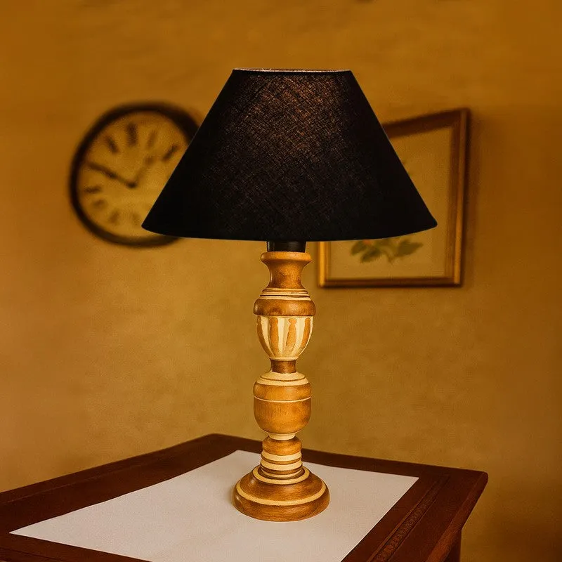 Zenrae Aura Wooden Table Lamp - Black media 3