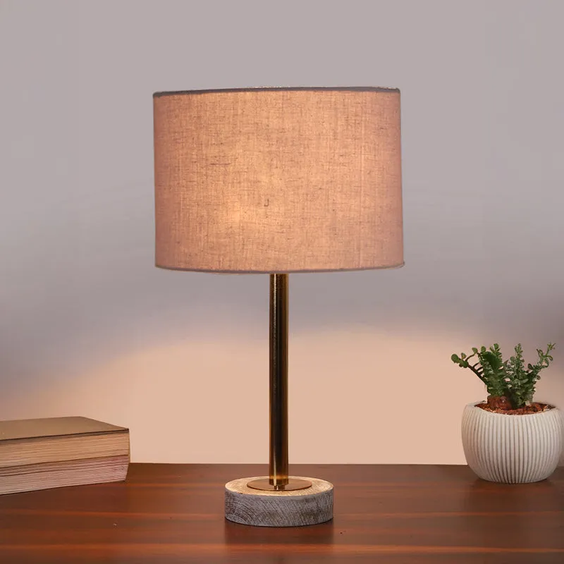 Cotin I Rodin Wooden Table Lamp - Grey,Gold,White media 2