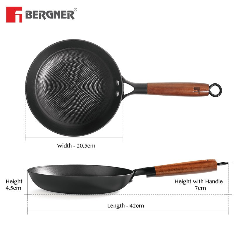 Bergner Induction Safe Frying Pan (Brown) - 8 Inches media 6