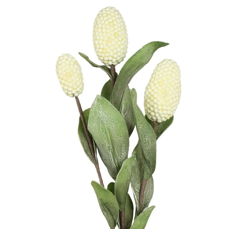 Decorative Artificial Corn Stalk Flower - White media 4
