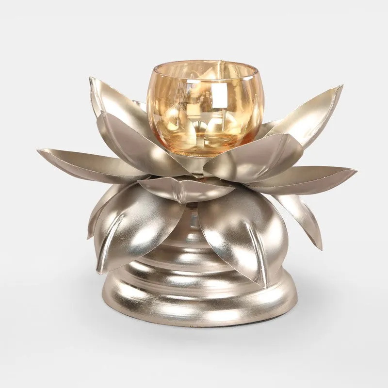 Bloomaura Metal & Glass Tealight Candle Holders media 6
