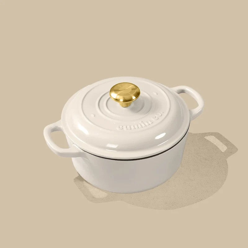 Cumin Co Enamel Cast Iron Cooking Pot (2500 mL) - White media 3