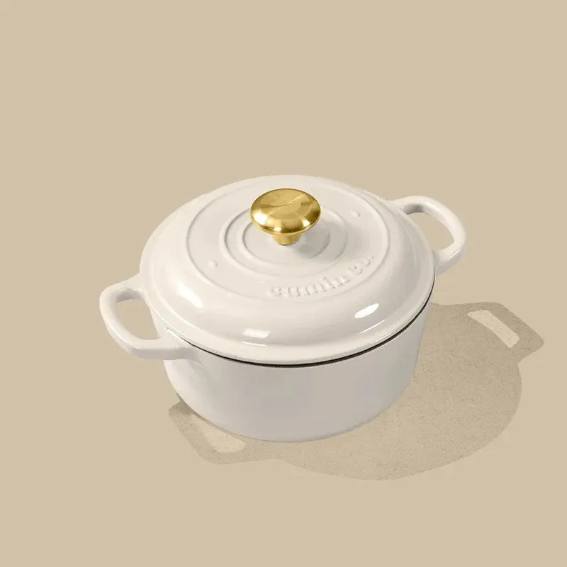Cumin Co Enamel Cast Iron Cooking Pot (2500 mL) - White media 3