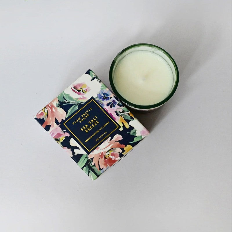 Sea Salt Scented Candle Glass Jar - Set Of Two media 6