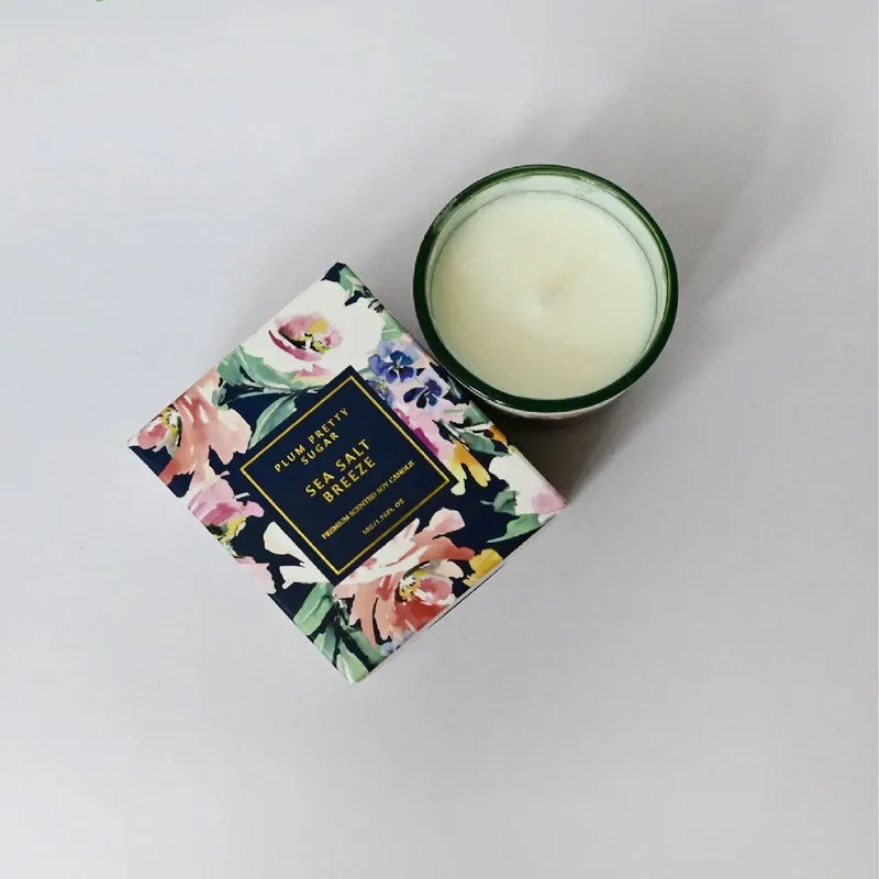 Sea Salt Scented Candle Glass Jar - Set Of Two media 6