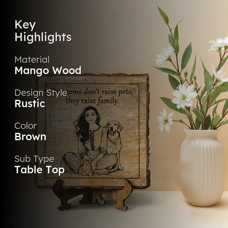 Pet Moms Wooden Showpiece - Square media 2