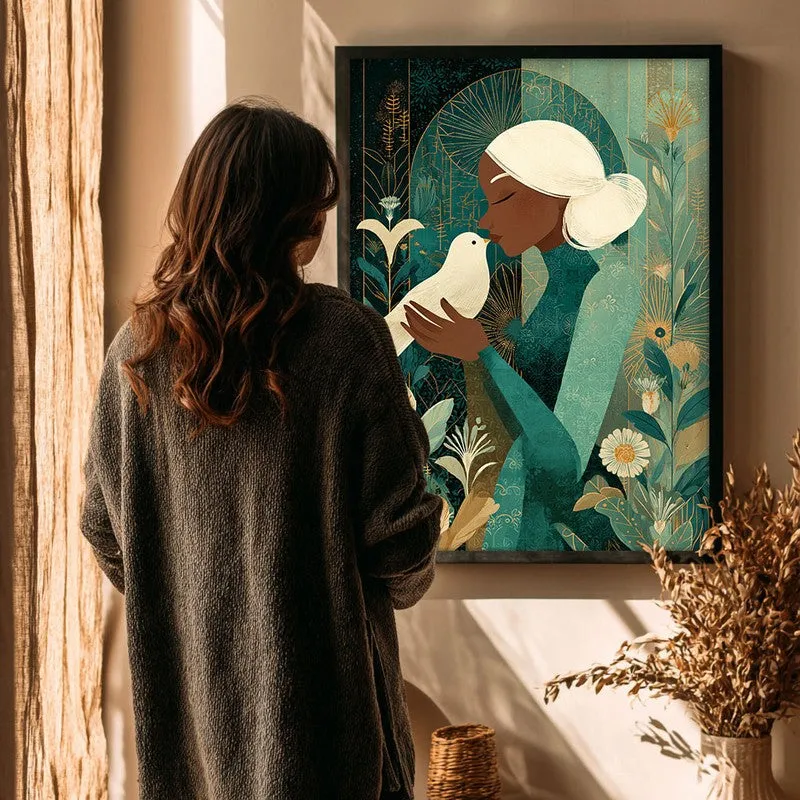 Dovelisse Canvas Wall Painting - Black Frame media 4