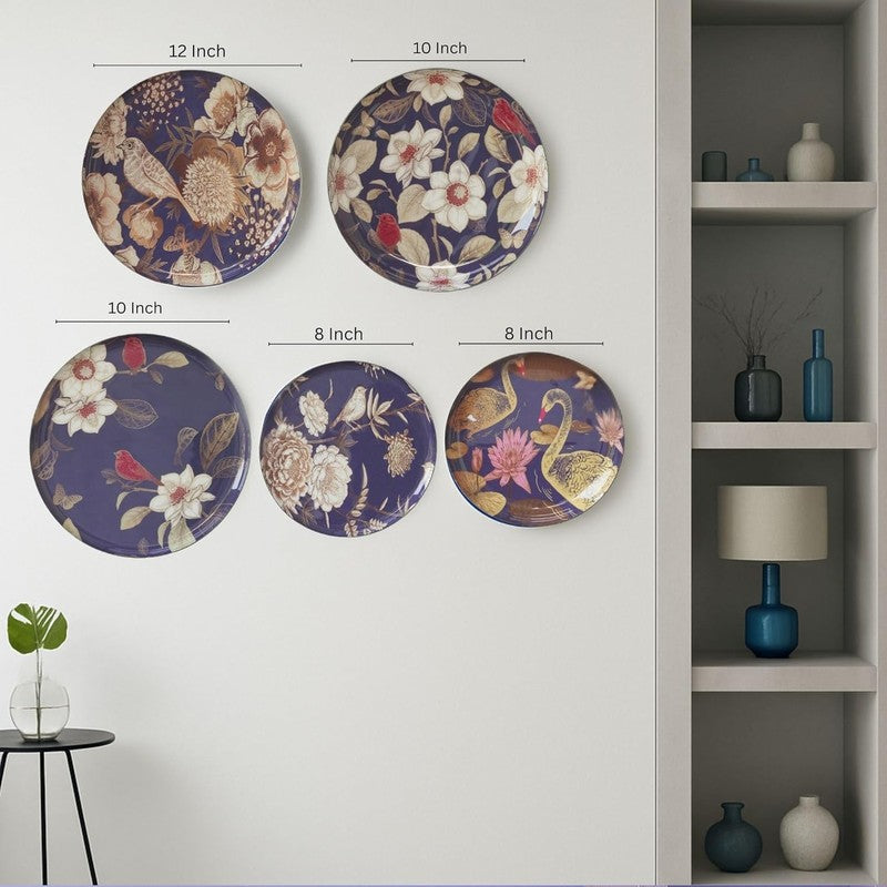Oriental Blooms Wall Plate - Set Of Five media 7