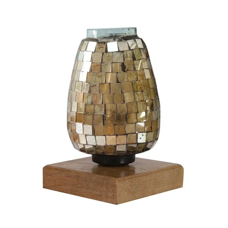Orlina Mosaic Glass Table Lamp With Wooden Base media 6