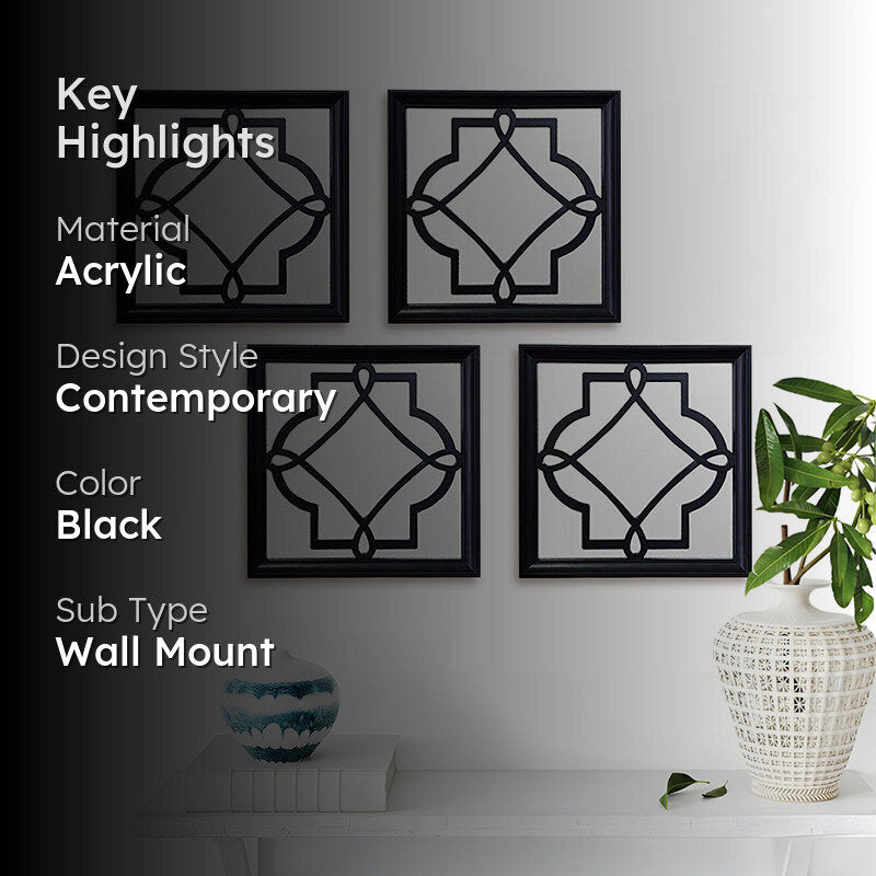 Medina Curve Decorative Wall Mirror - Set Of Four media 2
