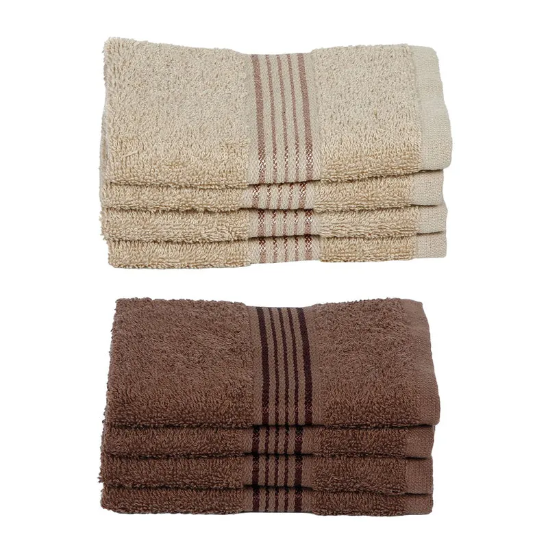 Bodil Face Towel (Beige,Brown) - Set Of Eight media 3