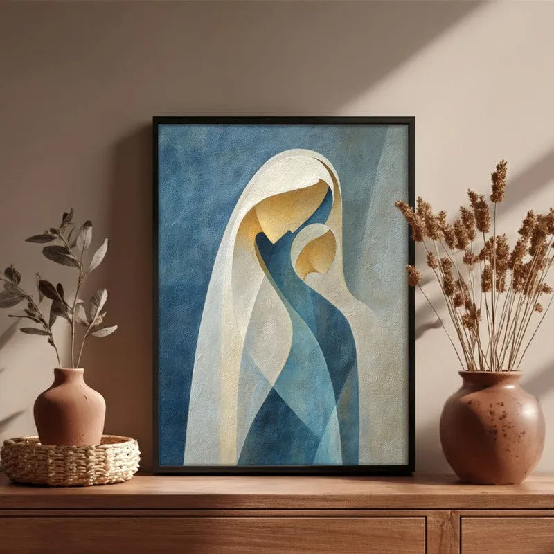 Madonna Of Gentle Grace Archival Paper Wall Painting With Black Frame media 4