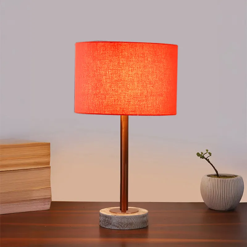 Cotin I Rodin Wooden Table Lamp - Orange,Copper,White media 2