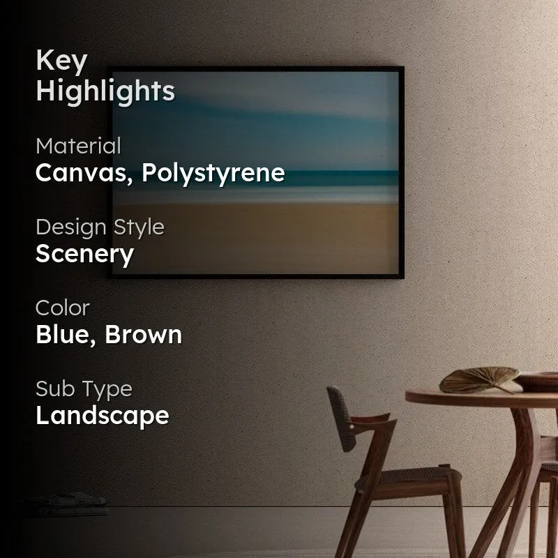 Beach Pan Canvas Wall Painting - Black Frame media 2