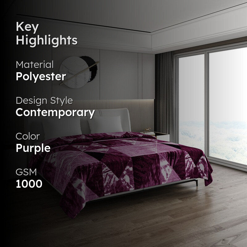 Monte Carlo Violet Dreamscape Blanket - 1000 GSM media 2