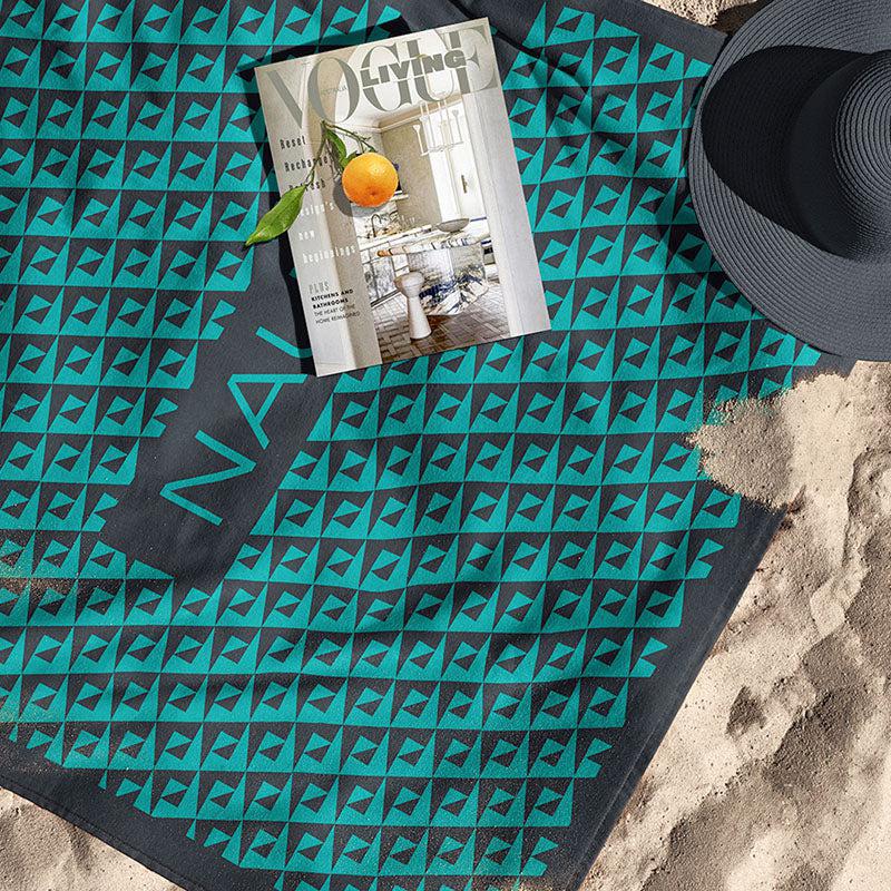 Nautica Cloud Caress Cotton Bath Towel - Teal & Grey media 3