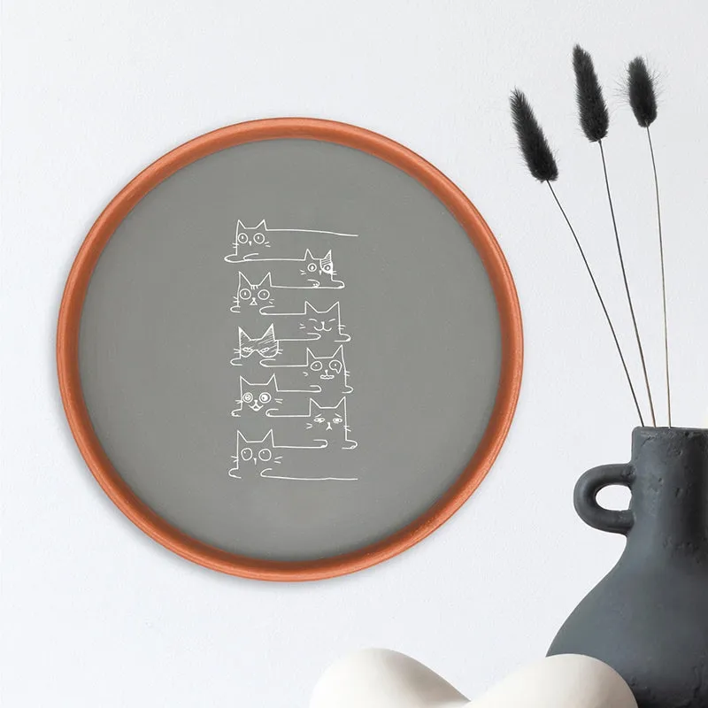 Paw Pause Terracotta Wall Plate media 3