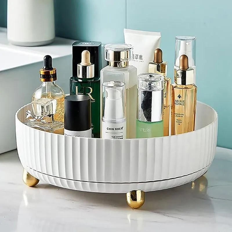 Bits & Bliss Revolving Desk Organizer - White media 1