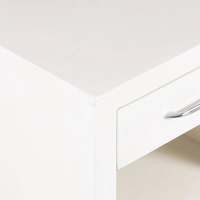 Tverix Sheesham Wooden Side & Bedside Table - White media 9