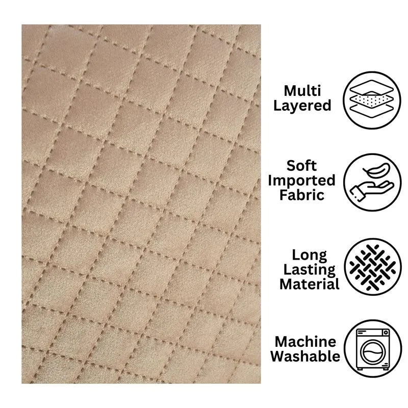Osric Velvet Quilted Placemat (Beige) - Set Of Six media 6