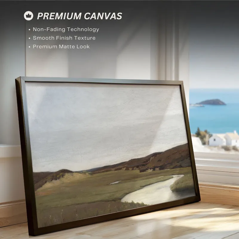 Winding Path Canvas Wall Art With Frame - Black media 4