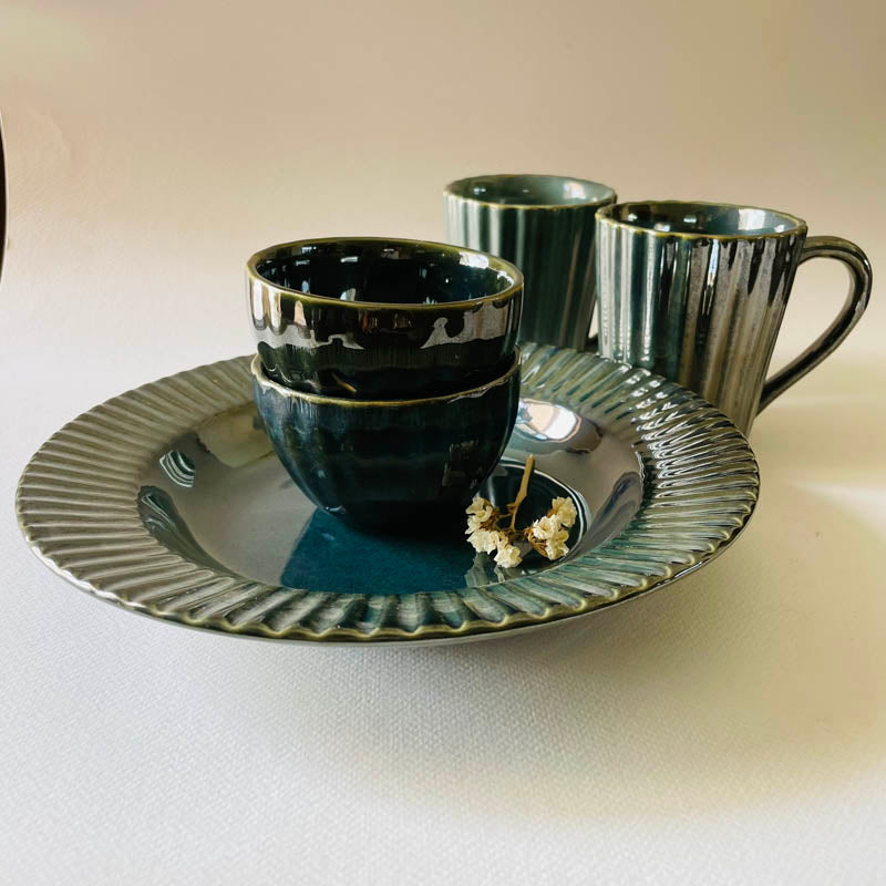 Flamina Dinner (Green) - 5 Piece Set media 4