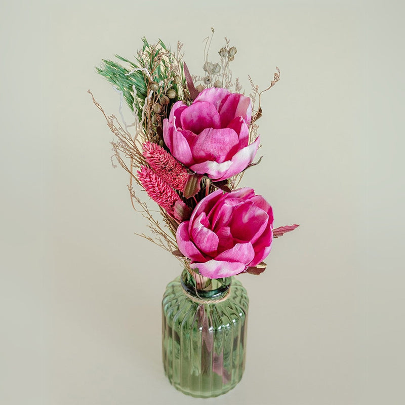 Blooms - Dried Flowers Bouquet in Glass Vase media 3
