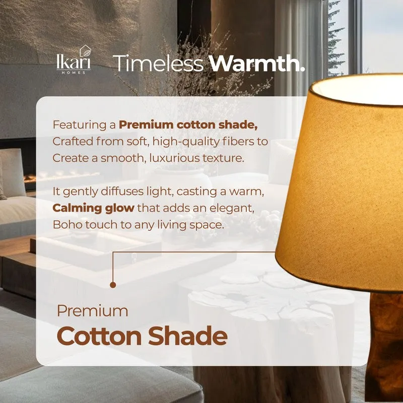 Sculpted White Mango Wood Floor Lamp media 7