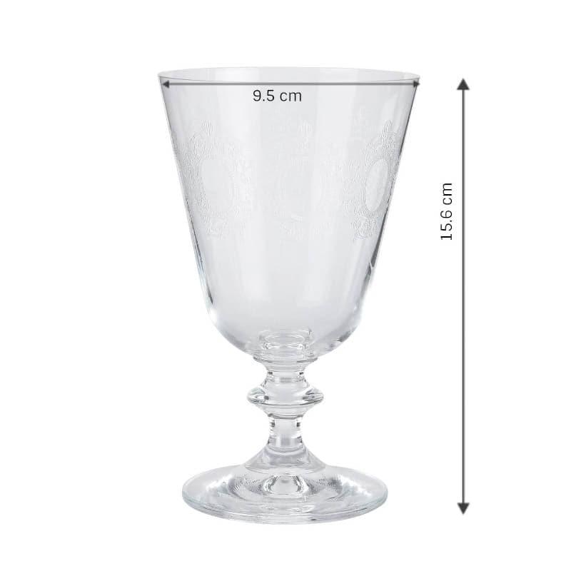 Olivia Bohemia Crystal Goblet Glasses (350 mL Each) - Set Of Six media 4