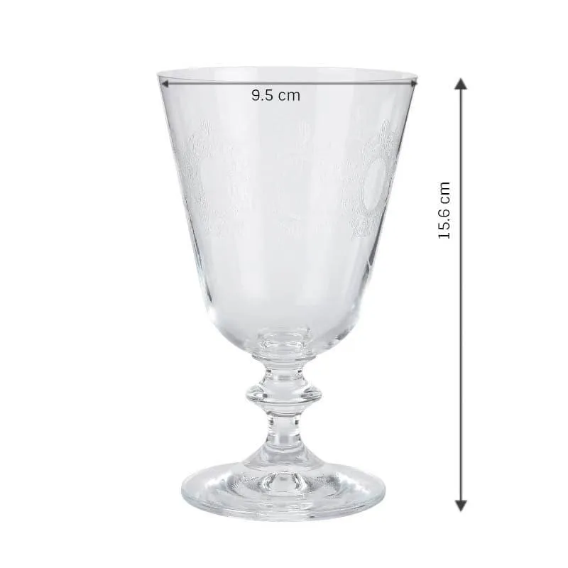Olivia Bohemia Crystal Goblet Glasses (350 mL Each) - Set Of Six media 4