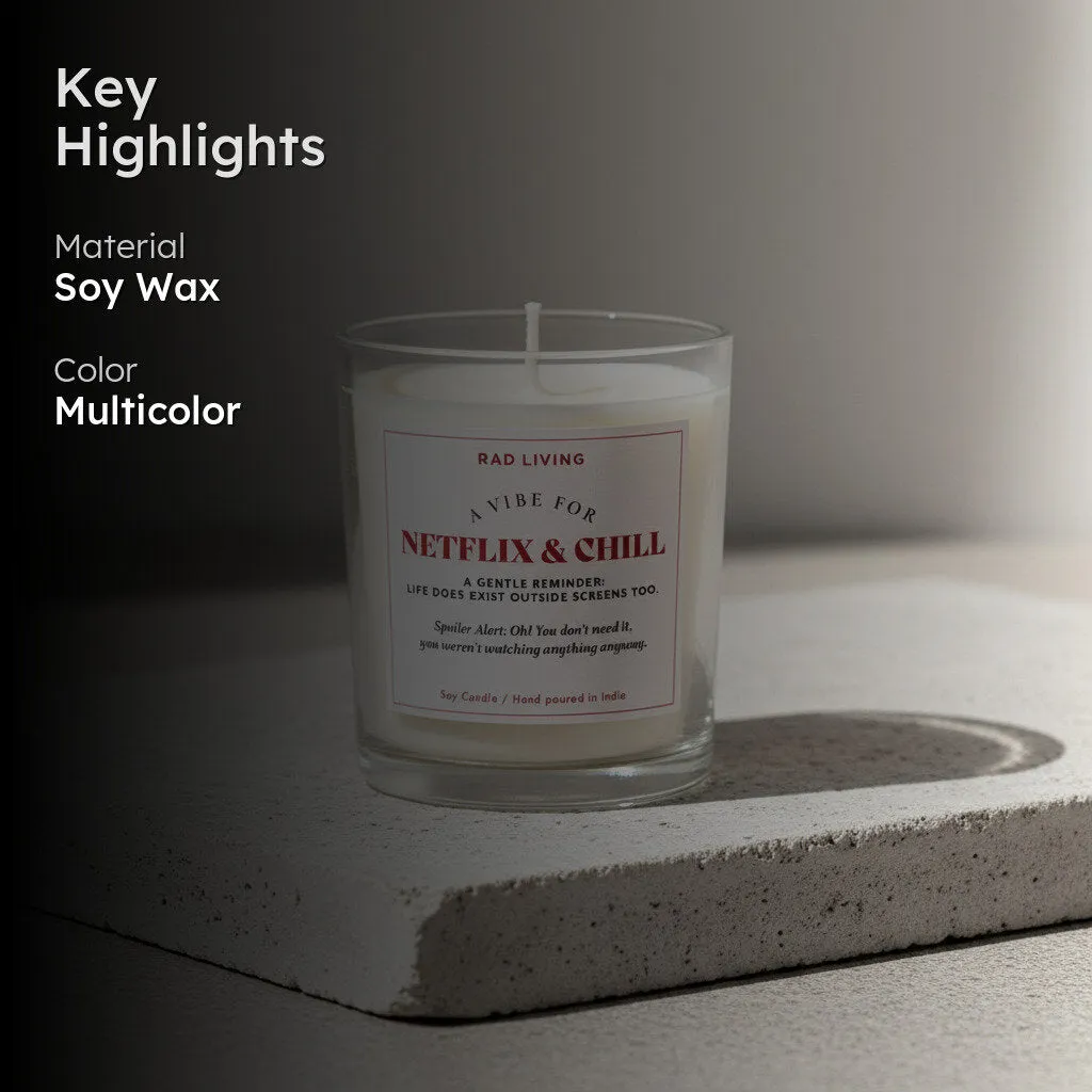 Netflix and Chill Soy Wax Scented Jar Candle media 2