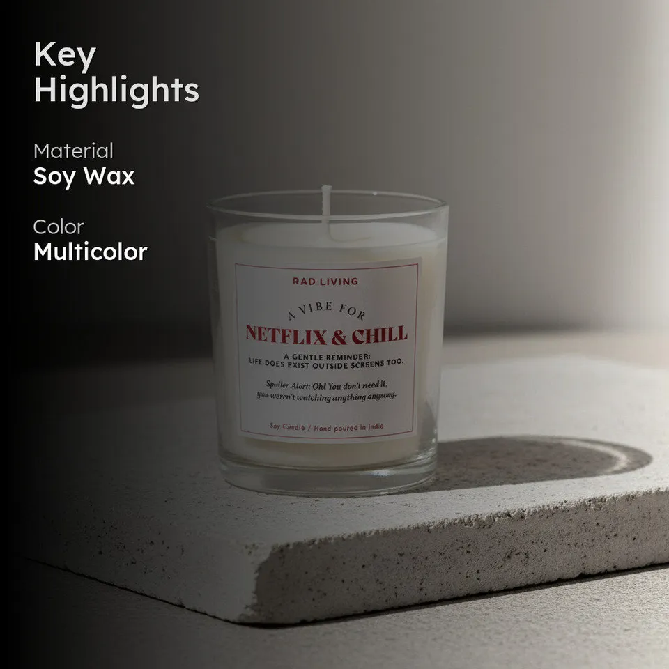 Netflix and Chill Soy Wax Scented Jar Candle media 2