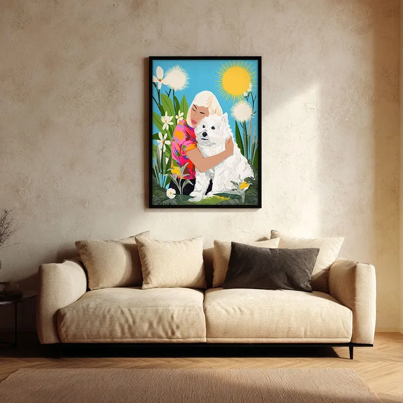 Bloomelle Canvas Wall Painting With Black Frame media 1