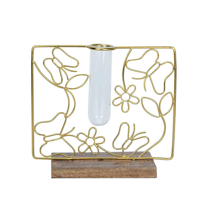 Floro Bask Test Tube Planter - Golden image 4