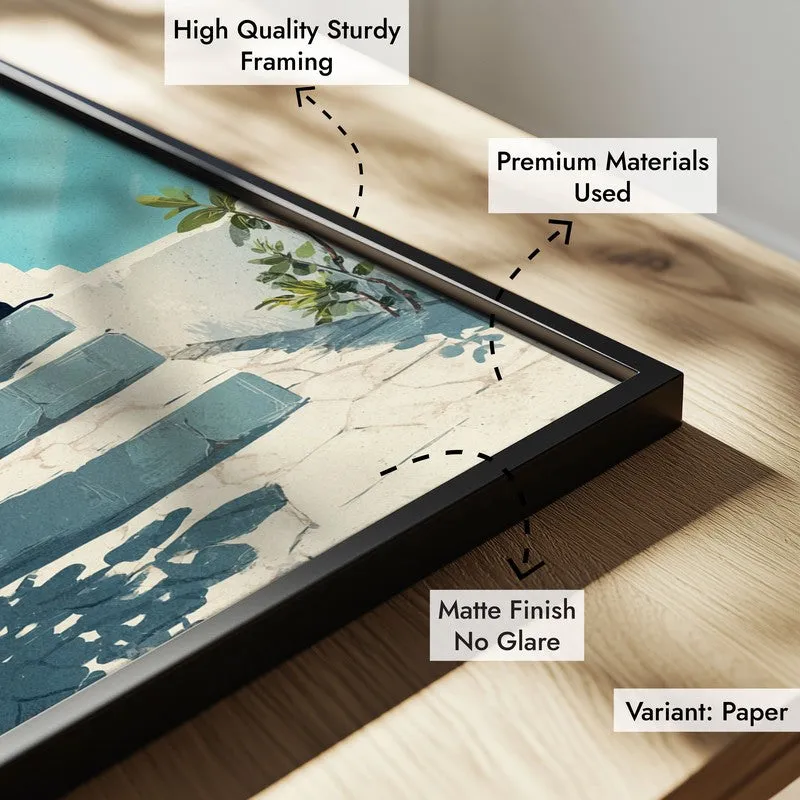 Terracotta Trail Canvas Wall Painting - Black Frame media 6