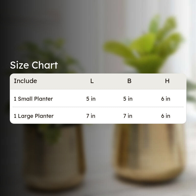 Auric Metal Gold Ribbed Planter - Set of 2 media 10